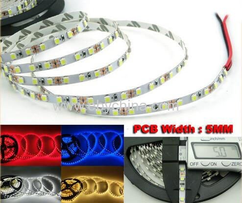 PCB Width 5mm 3528 Led Strip Flexible Light DC12V 120LED/M White/Warm White/Blue/Red