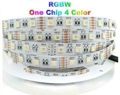 Newest LED RGBW Strip SMD 5050 chip 12V flexible light RGB+White / warm white 4 color in 1 led chip 60Leds/m