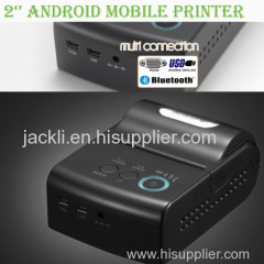58mm(2 inch) Android mobile bluetooth/usb/RS232 portable thermal receipt printer