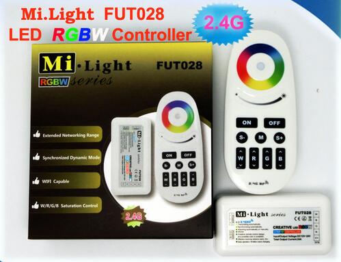 DC12/24V 2.4G MI.Light WIFI Wireless touch panel color wheel RF RGBW Controller for led strip light