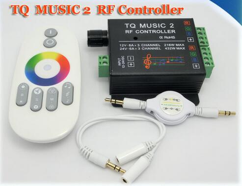 DC12-24V 18A RGB Music Controller RF Remote Intelligent Sonic Sensitivity Led Backlight Remote