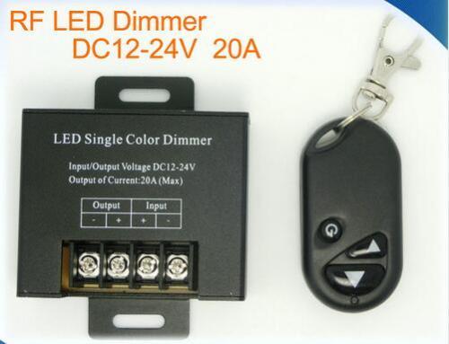 DC 12V-24V 3 key RF LED single color dimmer for LED light Wireless controller