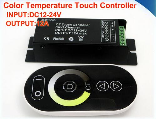 DC12-24V 12A SZ100 RF Wireless LED Controller Touch Panel Remote color temperature controller for LED Light