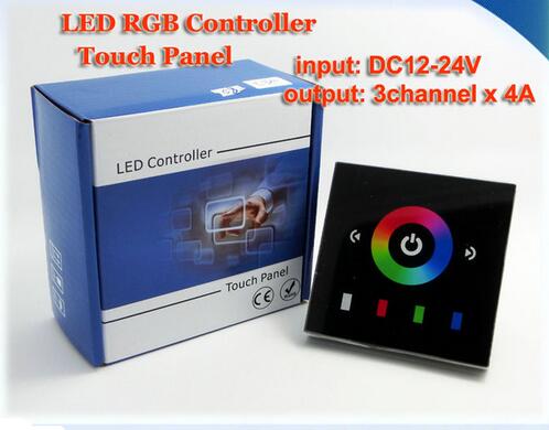 2.4G LED Touch Panel RGB controler 12-24V 4A X 3 Channel Touch Panel Module TM08E2 dimmer for LED strip light