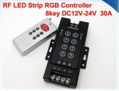 DC 12V-24V 30A 8key RF LED controller for RGB Led light /RGB Led strip