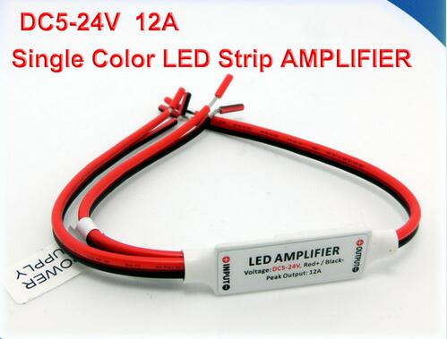 DC5-24V 12A 60W Mini LED Amplifier For single color 5050 3528 5630 strip