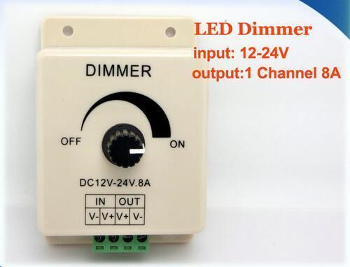 DC12V~24V 8A LED Switch Dimmer Controller Manually Rotation LED Dimmer Adjustable Brightness Controller for led strip