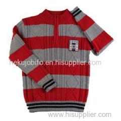 2015 boy's cotton argyle rib knitwear colorblock polo sweater