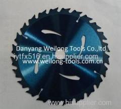 7-1/4" 184mm 24T Rip Cut Saw Blade With Transparent Blue Coating