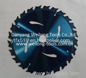 7-1/4" 184mm 24T Rip Cut Saw Blade With Transparent Blue Coating