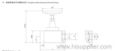 straight welded flange and thread flange stop valve