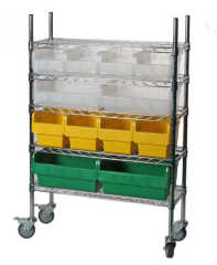 shelf trolley for new storage bins