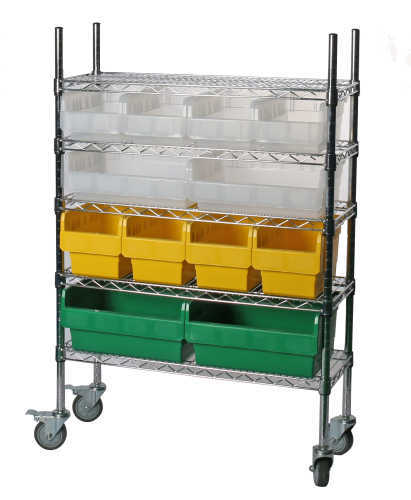 wire shelving trolley to store tools