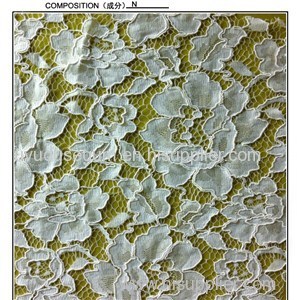 White Nice Nylon Lace Fabric (R2103)