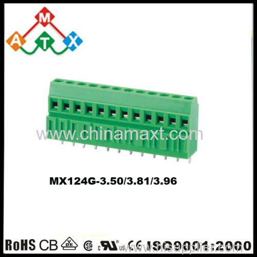 Dual row rising clamp terminal block replacement of PHOENIX and WAGO