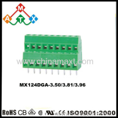 Terminal block dual row 3.5/3.81mm pitch connector electronic component manufacturer