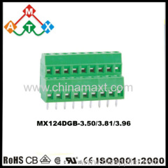 Terminal block dual row 3.5/3.81mm pitch connector electronic component manufacturer