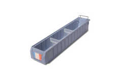 plastic shelf bin with rack