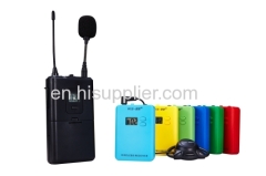99 channel Long Range Wireless Tour Guide system with Six color for factory tours and Training