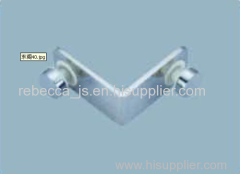 Stainless steel clamp for glass