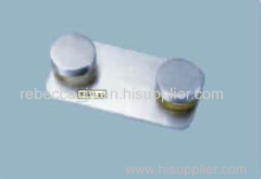 Stainless steel clip for glass