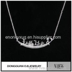 N836 Imitation White Gold Plated Clavicle Necklace