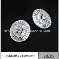 E3359 The Newest USA Style White Stone Earring