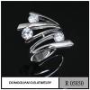 R5850 925 Silver New Design Ring White Gold Plated