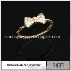 R7479 Silver Material Foot Finger Ring New Designs Bowknot