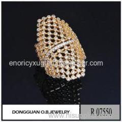 R7550 Big Size Jewelry Gold Plated Brass Men Gay Ring