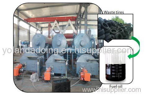 High oil yield continuous waste tire/plastic pyrolysis plant/ PE plastic recycling pyrolysis machine
