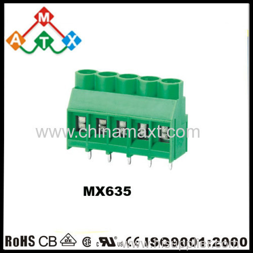 Rising clamp PCB screw terminal block with 9.50/7.62mm pitch manufacture