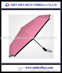 Auto advertising sunproof 3 folding umbrella pretty pink 3 folding umbrella folding umbrella