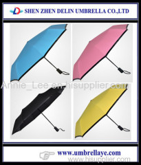 Auto advertising sunproof 3 folding umbrella pretty pink 3 folding umbrella folding umbrella