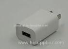 White MP3 MP4 Portable Wall Charger 5V 1A Universal USB Adapter For Iphone / Smartphone