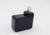 Black Portable High Output USB Wall Charger Adapter With Over Temperature Protection
