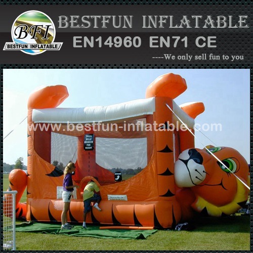 Inflatable tiger belly bouncer house