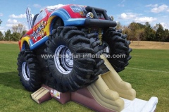 Monster Truck Inflatable Bounce House Slide Combo