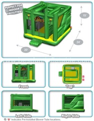 Inflatable jurassic zone multiplay combo