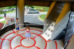 Inflatable UFO bouncer slide