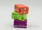 Colorful 2A Output 10W Dual USB Travel Adaptor Customized With Foldable Plug