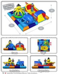 Sea world inflatable bouncer combo