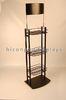 Metal 3 Tier Wine Display Stand / Tiered Liquor Shelf Free Standing