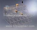 Customized Counter Top Acrylic Cosmetic Organizers With Slot Pocket