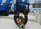 Hyundai Excavator Mechanical Wood Grapple / Wood Grab For Excavator