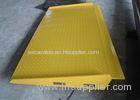 Yellow Mobile Hydraulic Loading Ramp On Ground Loading And Unloading