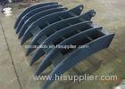 Hyundai Excavator Bucket Attachments With 8 Ribs / Long Shank