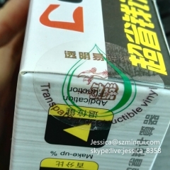 Custom Any Design Printing Destructible Vinyl Transparent Label Sticker Round Non-removable Clear Sticker
