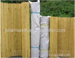 Eco-friendly woven bamboo pole fence