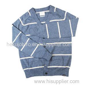 2015 winter wool striped cardigan navy heather classic outerwear knitwear